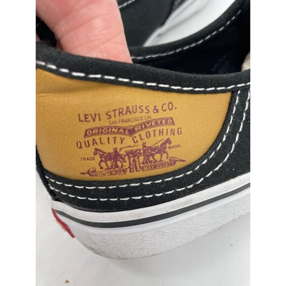 Levis Womens Black Canvas Lace-Up Sneakers Casual Shoes Size 5.5 - Picture 7 of 8